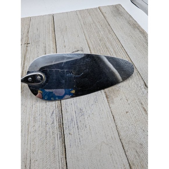 Irvin Ware Chrome Pie Cake Server USA Curved Handle Flatware Serving Piece - Picture 7 of 7